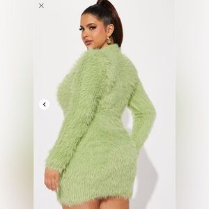 Lilliana Fuzzy Mini Sweater Dress